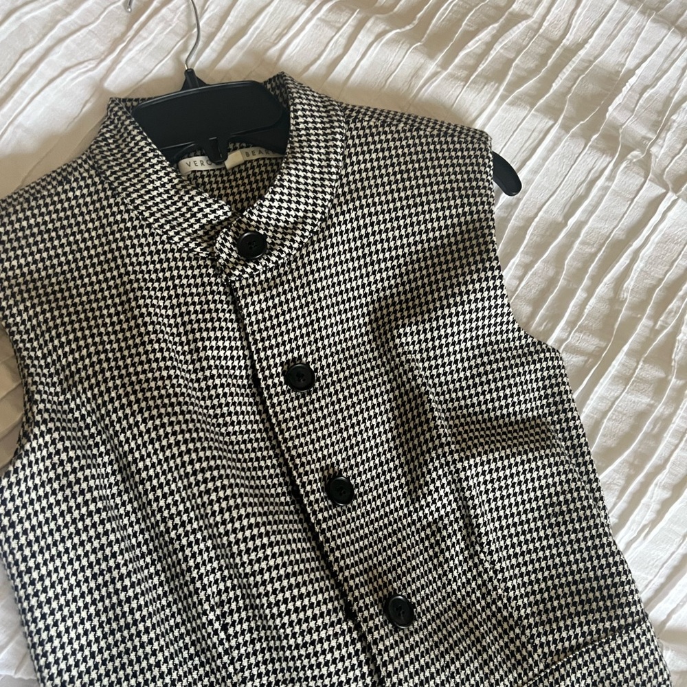 Veronica Beard sleeveless houndstooth dress 4 - Picture 6 of 8